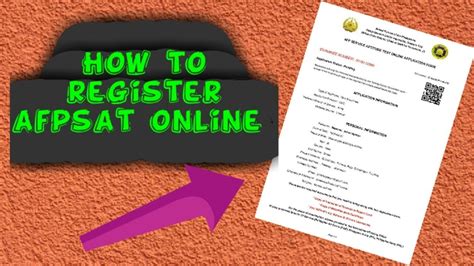 how do i register for afpsat online